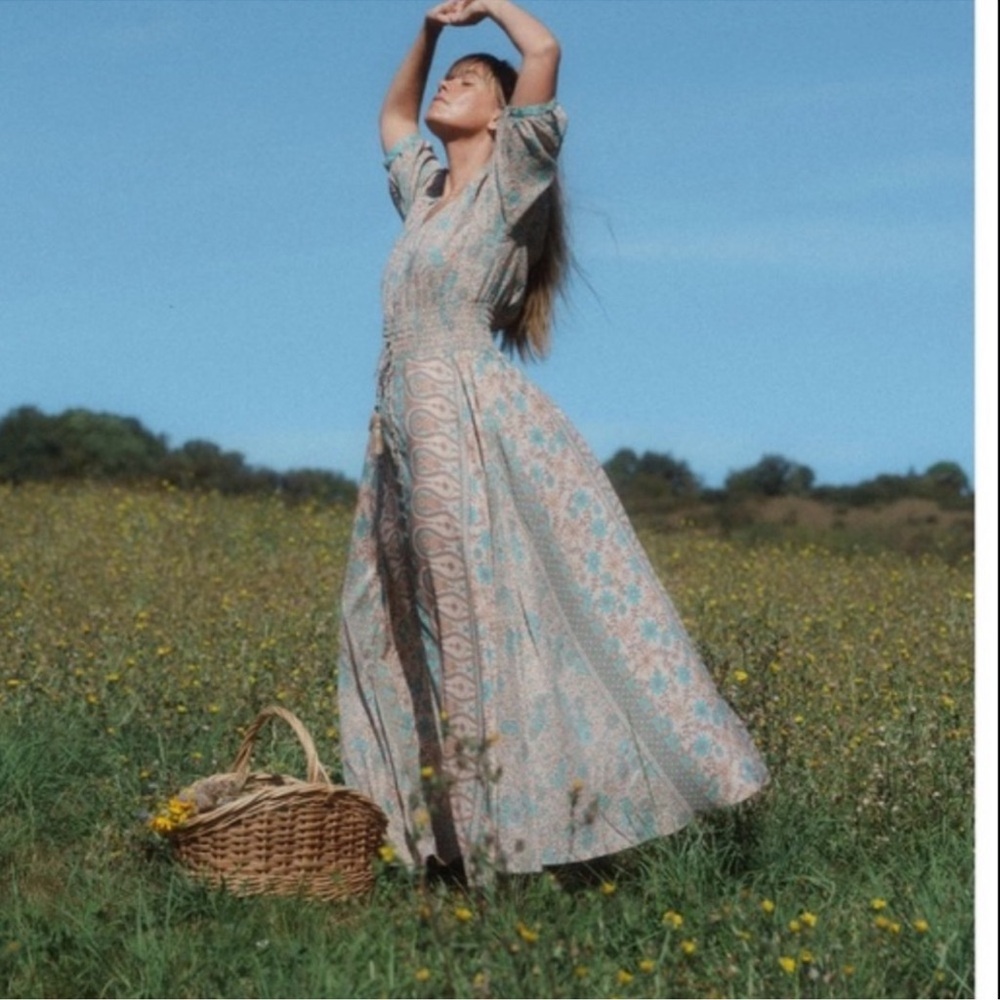 🦄 Spell Boho Blossom Gown in Sage size S